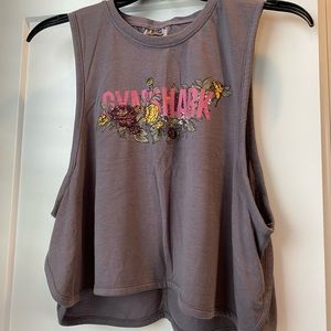 Medium gray Gymshark crop top tank